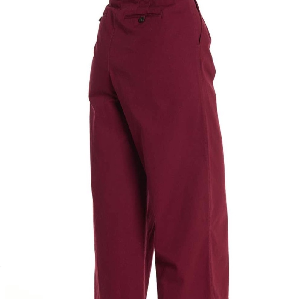 NWT Madewell Dusty Burgundy Pleated Wide Leg Pants - Picture 2 of 5